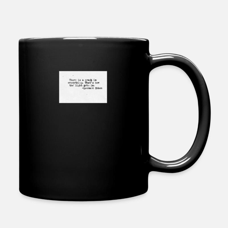 Zitatdesign - Leonard Cohen - Tasse einfarbig - Schwarz