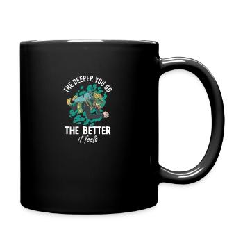 Tauchen Diving Taucherbrille Meer Sporttaucher - Tasse einfarbig - Schwarz - Rechts