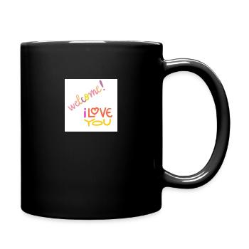 welcome - Tasse einfarbig - Schwarz - Rechts