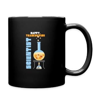 Happy Thanksgiving Scientist Fall - Full Colour Mug - black - Right