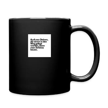 Zitat nach bekanntem, deutschem Schriftsteller - Tasse einfarbig - Schwarz - Rechts