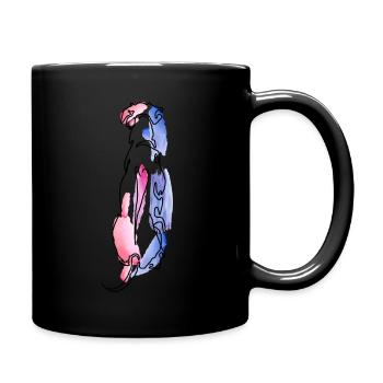Rohdesian Ridgeback Watercolor - Mug uni - noir - Droite