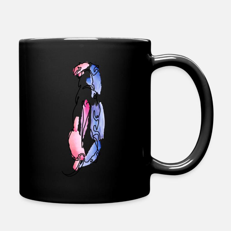 Rohdesian Ridgeback Watercolor - Tasse einfarbig - Schwarz