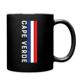 Couleur du pays cap-vert en rayures - Mug uni - noir - Droite