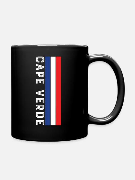 Couleur du pays cap-vert en rayures - Mug uni - noir