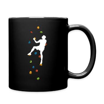 Bouldern Bergsteigen Freiklettern Klettern - Tasse einfarbig - Schwarz - Rechts