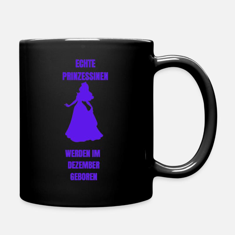 prinzessin dezember - Tasse einfarbig - Schwarz