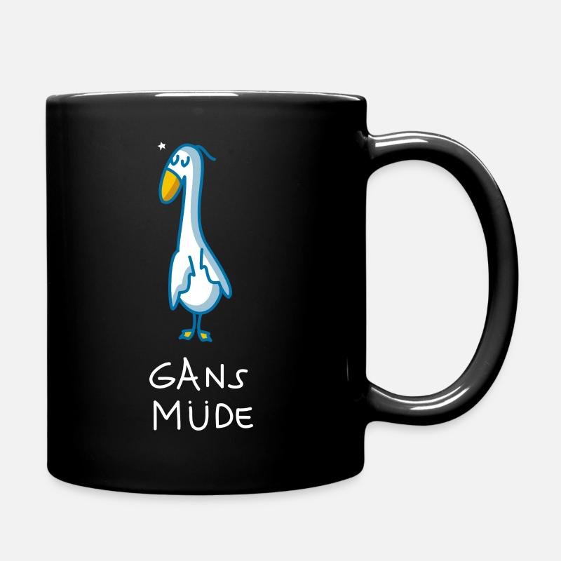 Gans müde - Tasse einfarbig - Schwarz