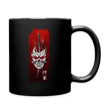 L’étreinte du shogun : masque, katana et honneur - Mug uni - noir - Droite