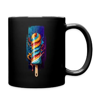 Spiral Sweetness: Regenbogen-Lutscher - Tasse einfarbig - Schwarz - Rechts