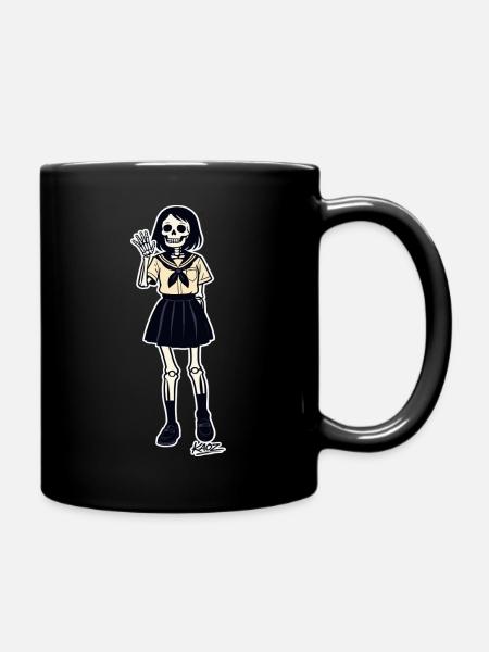 Portrait squelette d’écolière - Mug uni - noir