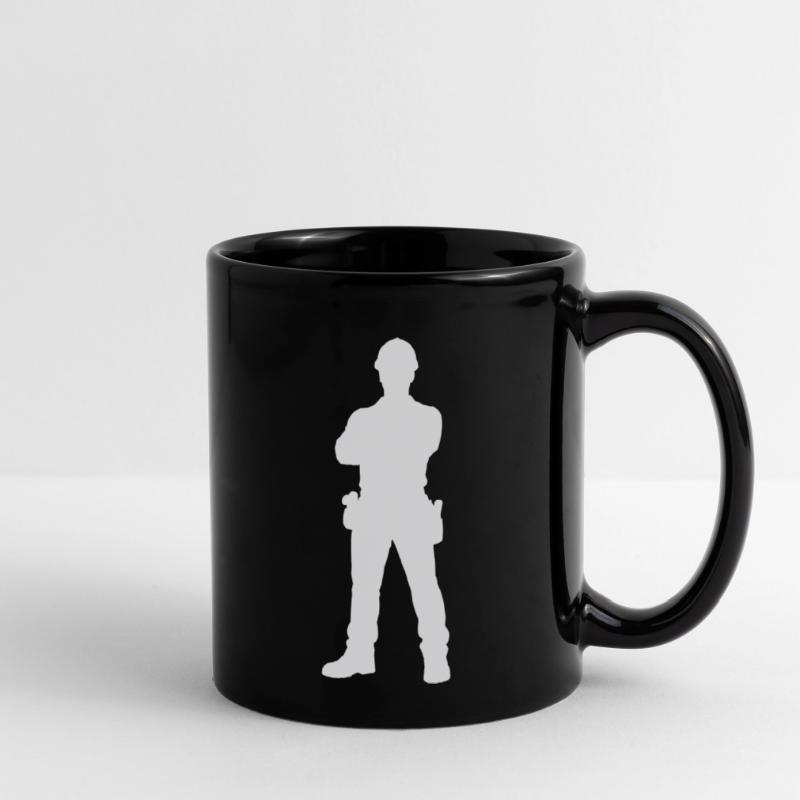 Construction Worker Construction Silhouette Full Colour Mug