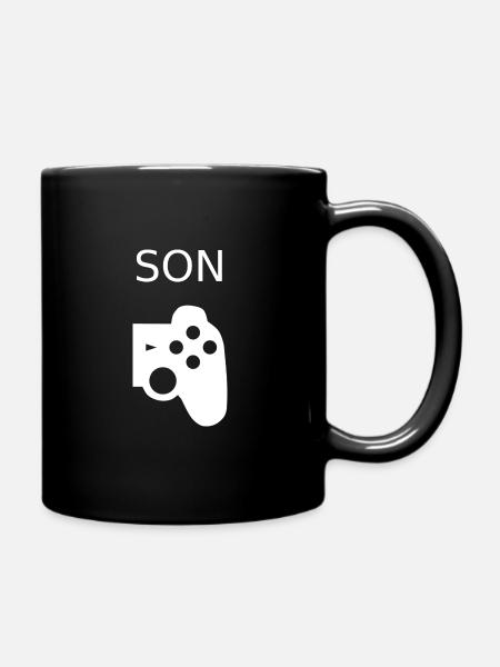 Gamer Vater Sohn Partnerlook Gaming Controller - Tasse einfarbig - Schwarz