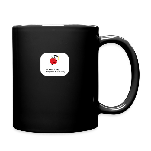 an apple keep the doctor away - Full Colour Mug