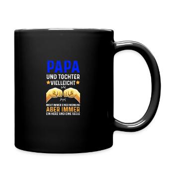 Papa und Tochter Faust - Tasse einfarbig - Schwarz - Rechts