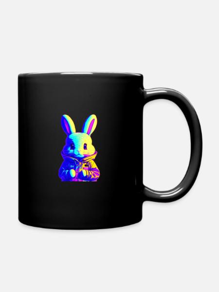 Lapin de style urbain - Mug uni - noir