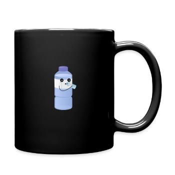 bottle of drinks water - Full Colour Mug - black - Right