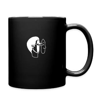 Art visage oeil - Mug uni - noir - Droite