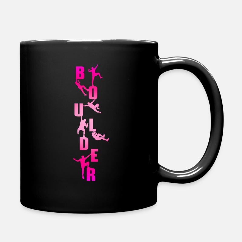 bouldern - Tasse einfarbig - Schwarz