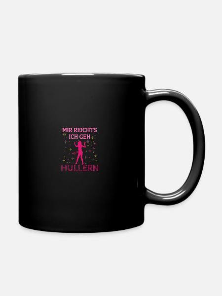 Lustiges Hula Hullern Sport Fitness Kleidung - Tasse einfarbig - Schwarz