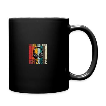 Ich hör dich nicht ich Zocke Konsole Gamer Zocker - Tasse einfarbig - Schwarz - Rechts