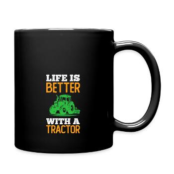 Tractor tractor - Full Colour Mug - black - Right