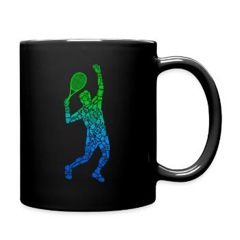 Joueur de tennis Hommes Garçons Joueur de tennis Enfants - Mug uni - noir - Droite