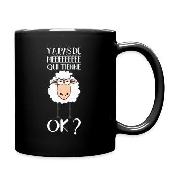 Humour Mouton Mêêêêêê - Mug uni - noir - Droite