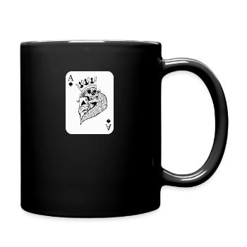 Ass Poker Pik Geschenk Karten - Tasse einfarbig - Schwarz - Rechts