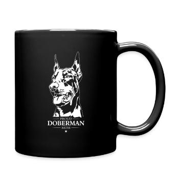 Doberman Mom Dog Dog Doberman Wilsigns - Full Colour Mug - black - Right