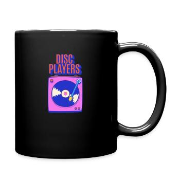 Retro Rhythm: Lustiger und farbenfroher Druck - Tasse einfarbig - Schwarz - Rechts