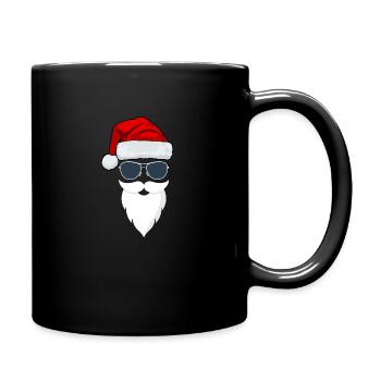 Cool Santa Claus with Sunglasses Gift - Full Colour Mug - black - Right