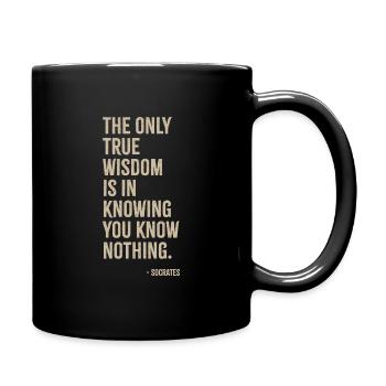 Knowing you know nothing - Full Colour Mug - black - Right