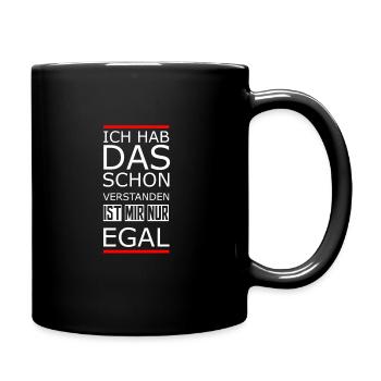 Ist Mir Egal - Tasse einfarbig - Schwarz - Rechts