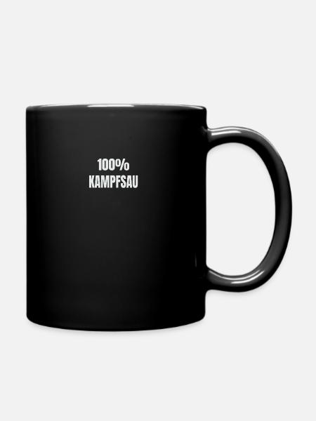 100% Kampfsau - Tasse einfarbig - Schwarz