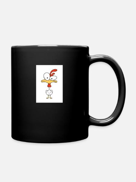 Hühnchen - Tasse einfarbig - Schwarz