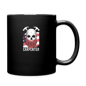 Zimmermann Schreiner Tischler Sägen Sprüche - Tasse einfarbig - Schwarz - Rechts