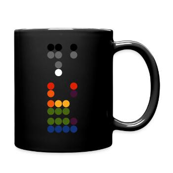 Kreis-XY-Alben - Tasse einfarbig - Schwarz - Rechts