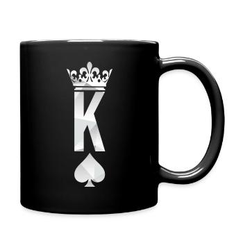 King Queen - Couple Outfit - Valentine's Day - Full Colour Mug - black - Right
