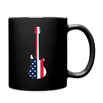 GUITARE AVEC AMERICAN FLAG GUITARS - Mug uni - noir - Droite