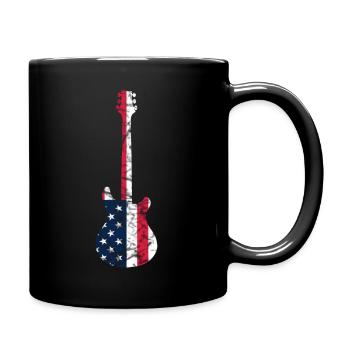 GUITARE AVEC AMERICAN FLAG GUITARS - Mug uni - noir - Droite