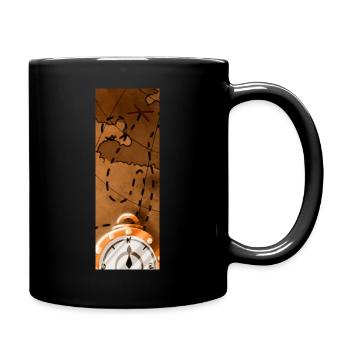 Kompass - Tasse einfarbig - Schwarz - Rechts