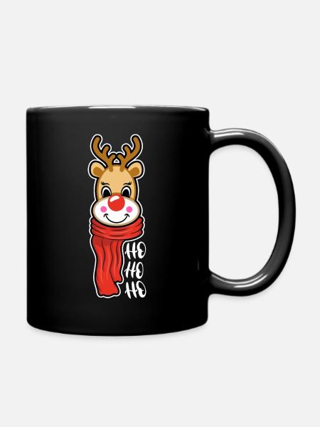Niklaus Rentier - Tasse einfarbig - Schwarz