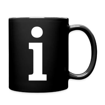 Letter i "i" white - Full Colour Mug - black - Right