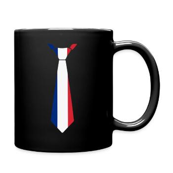 France Tie – Flaggendesign - Tasse einfarbig - Schwarz - Rechts