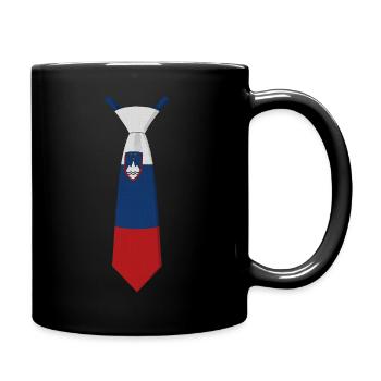 Slovenia Tie – Flaggendesign - Tasse einfarbig - Schwarz - Rechts