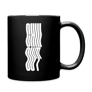 Chill Out welliges Typografie-Logodesign - Tasse einfarbig - Schwarz - Rechts