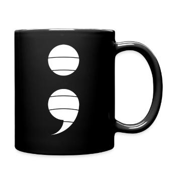 Semi Colon Semicolon Semicolon - Full Colour Mug - black - Right