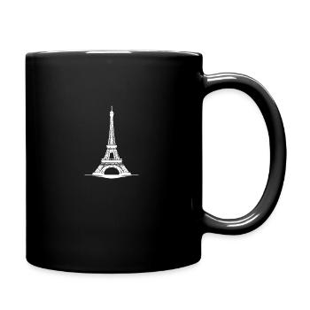 Eiffelturm Paris Magie minimalistisch, monumental - Tasse einfarbig - Schwarz - Rechts