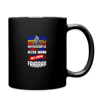 Never underestimate an old man - Full Colour Mug - black - Right